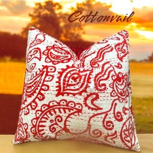 100 % Cotton Set of 2 Handmade High Quality Block Printed Throw Pillows